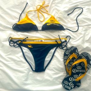 Corona, bikini and flip-flops set size large